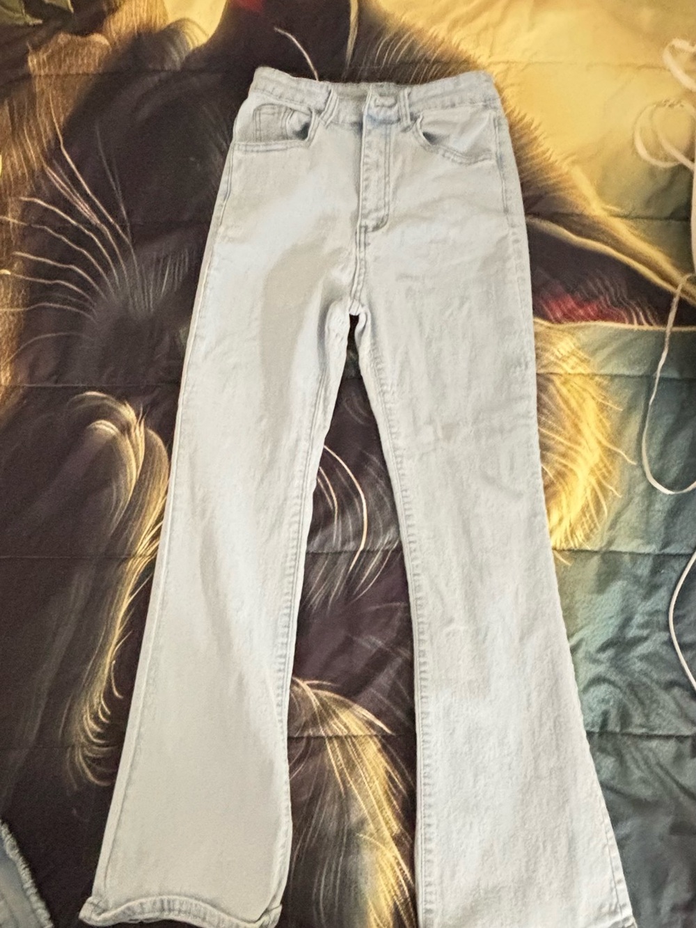 Light Wash Women’s High-Rise Straight Jeans - Light Blue